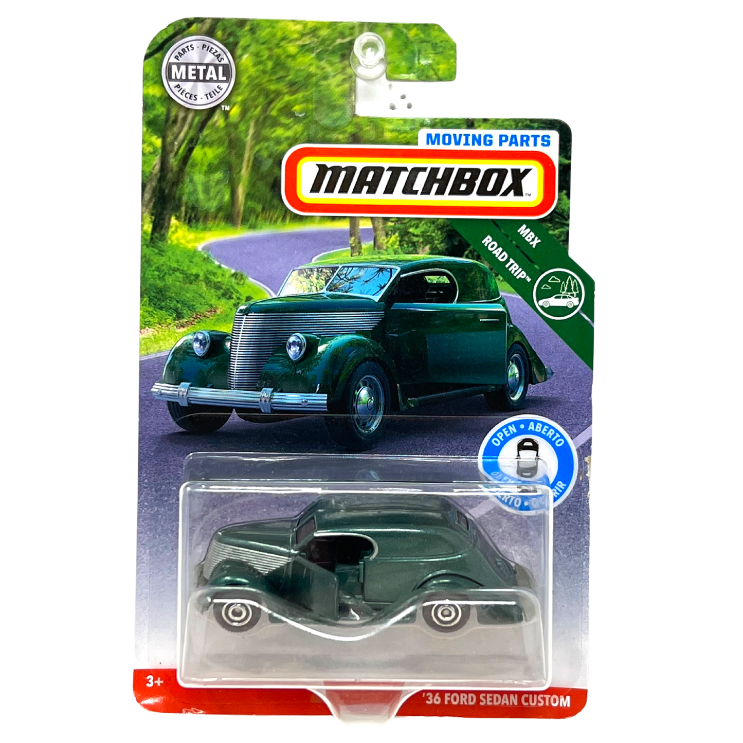 Matchbox Moving Parts MBX Road Trip '36 Ford Sedan Custom 1:64 Diecast