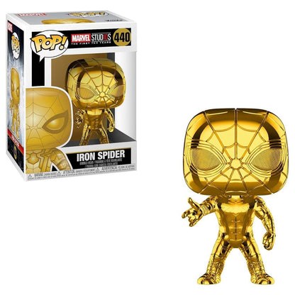 Funko Pop! Marvel Studios #440 Iron Spider Gold Chrome Bobble-Head Vaulted