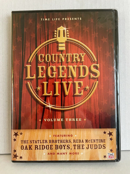 Country Legends Live Vol. 3 (DVD, 2005) Time Life Music Concert Sealed!!!