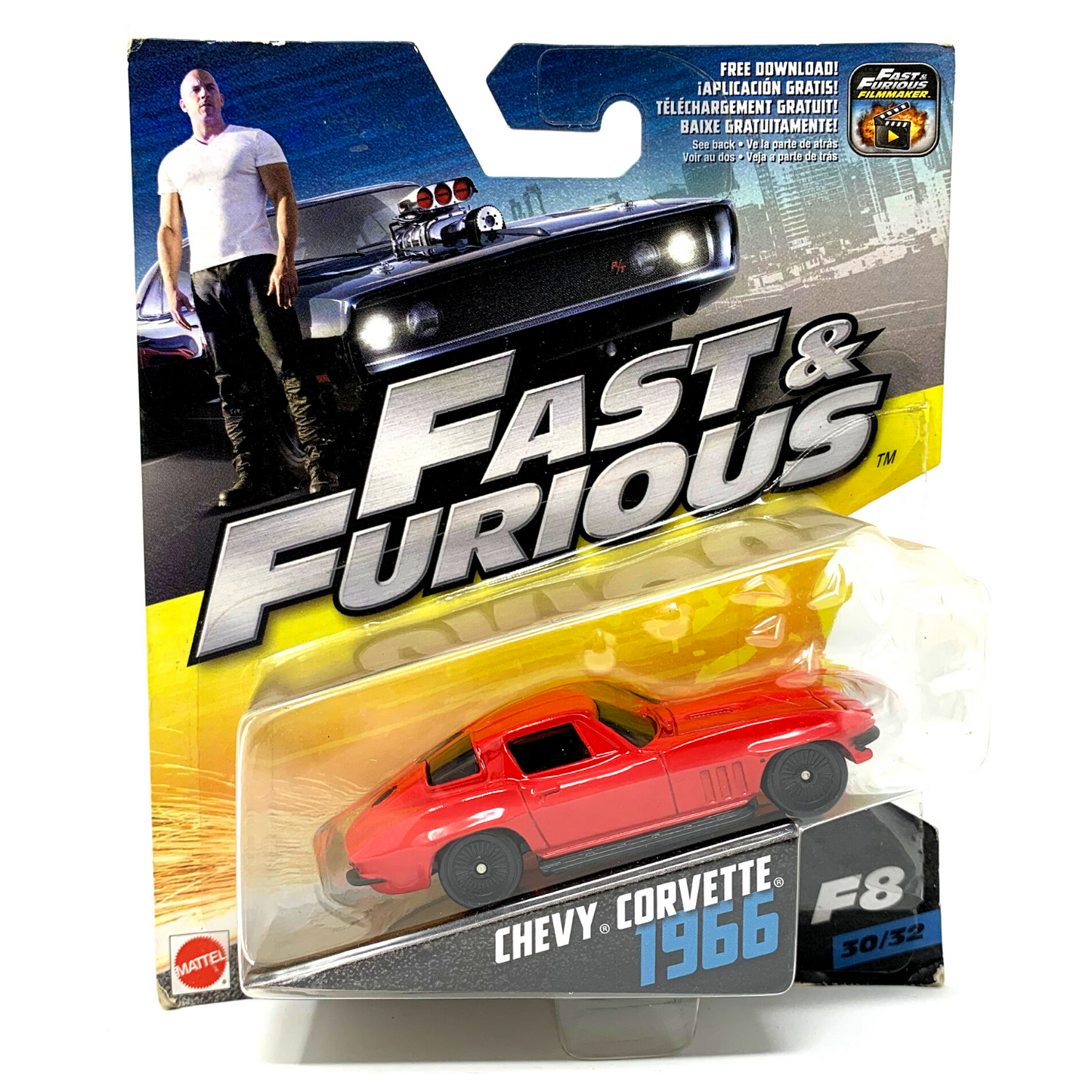 Fast & Furious F8 1966 Chevy Corvette 1:55 Diecast