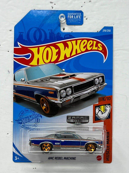 Hot Wheels Zamac Muscle Mania AMC Rebel Machine European Car 1:64 Diecast