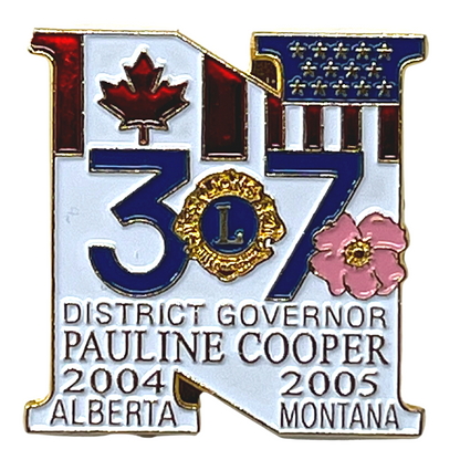 Lions Club District Governor Pauline Cooper Clubs & Organizations Lapel Pin