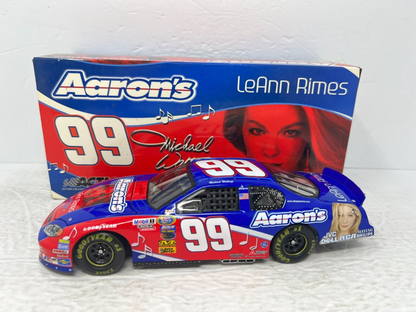 Action Nascar #99 Michael Waltrip Rock n Roll LeAnn Rimes GM Dealer 1:24 Diecast