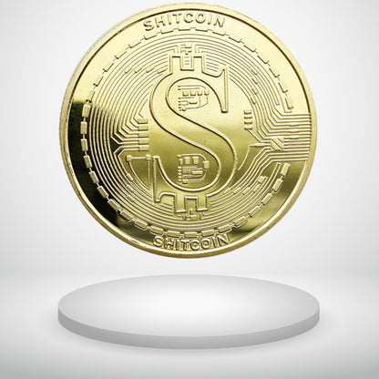 Shitcoin | STC Physical Crypto Coin Novelty Souvenir Token Gold Color