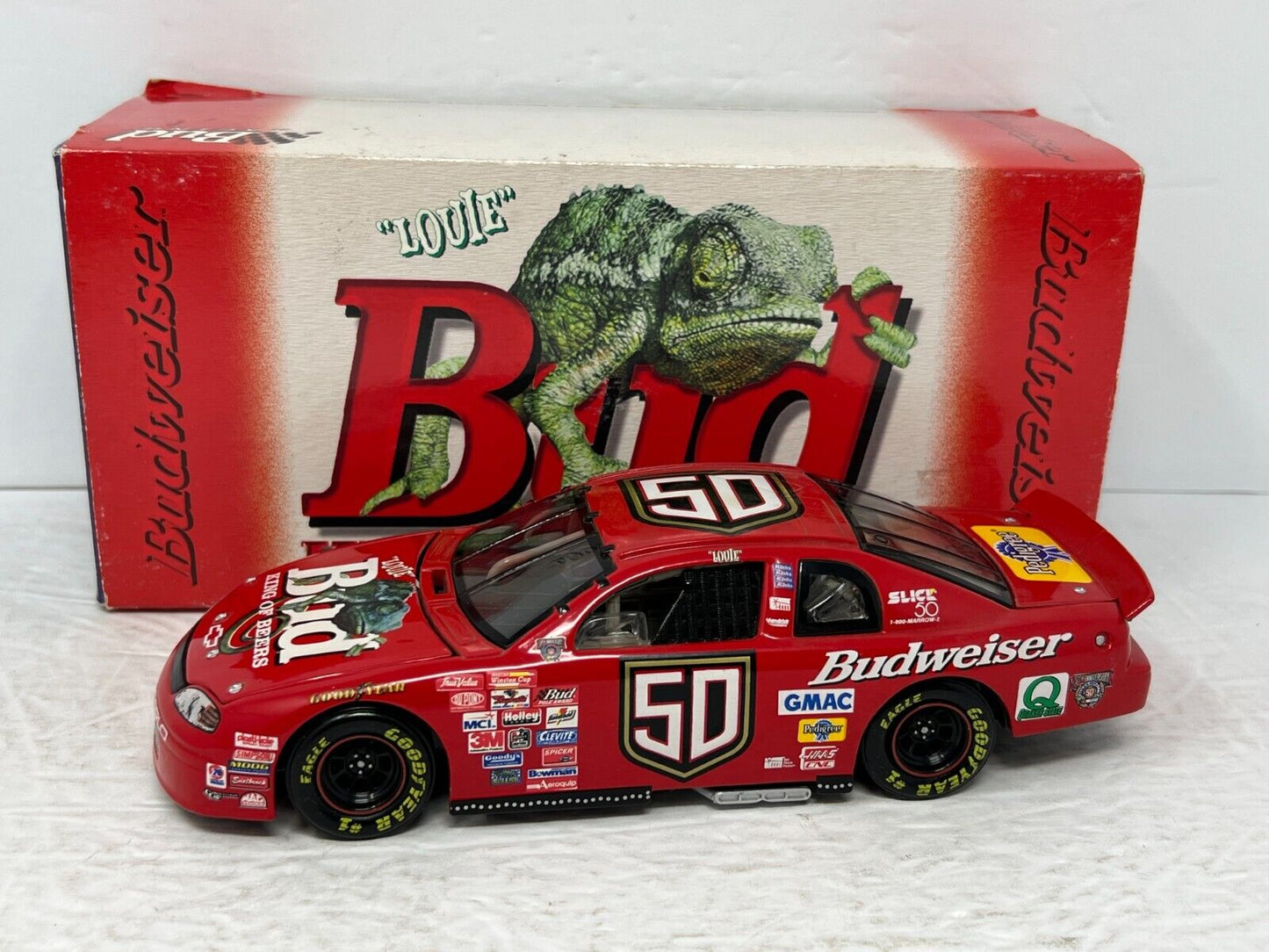 Action Nascar #50 Louie The Lizard Budweiser 1998 Chevy Monte Carlo 1:24 Diecast