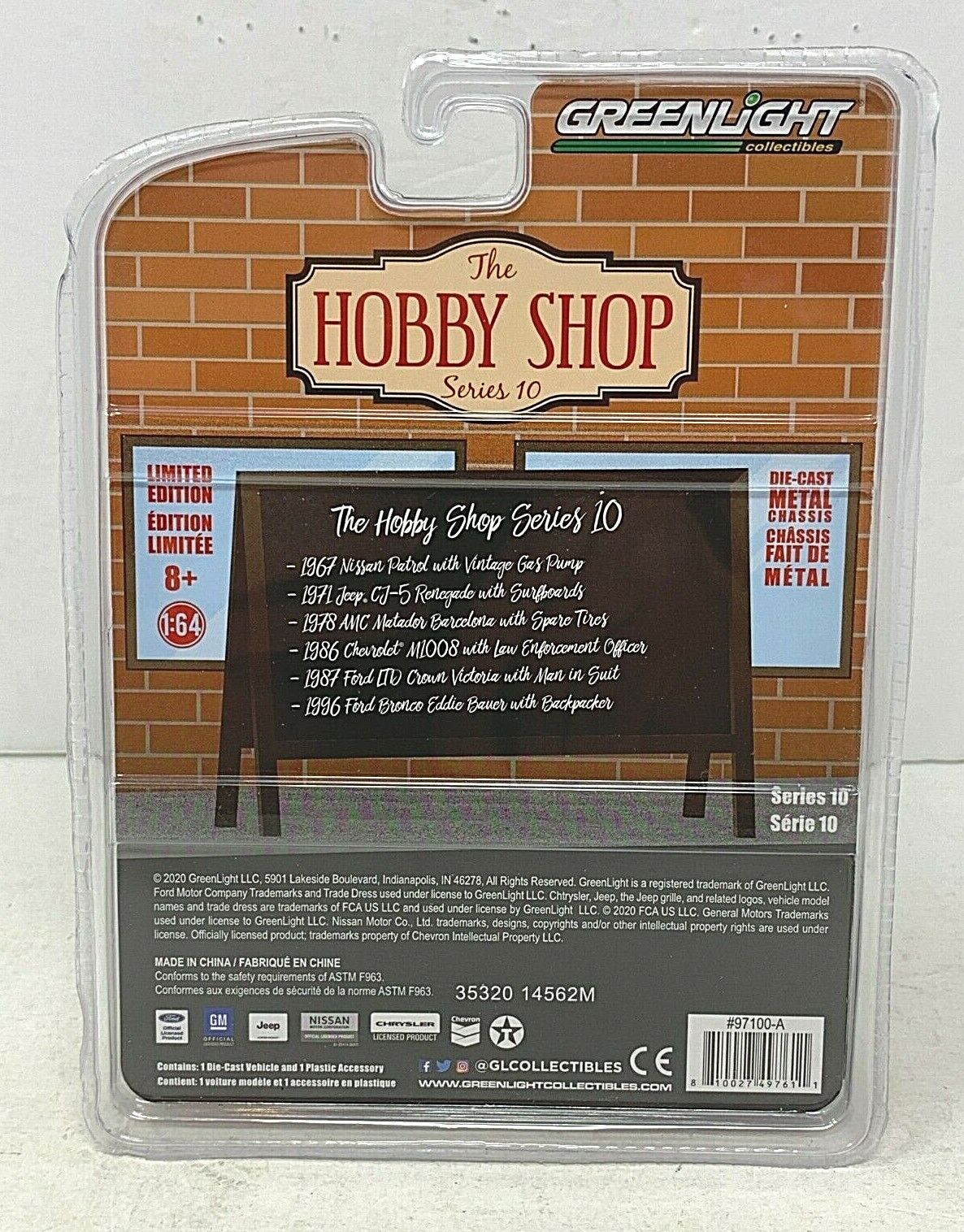 Greenlight The Hobby Shop 1967 Nissan Patrol w/ Vintage Gas Pump 1:64 Diecast