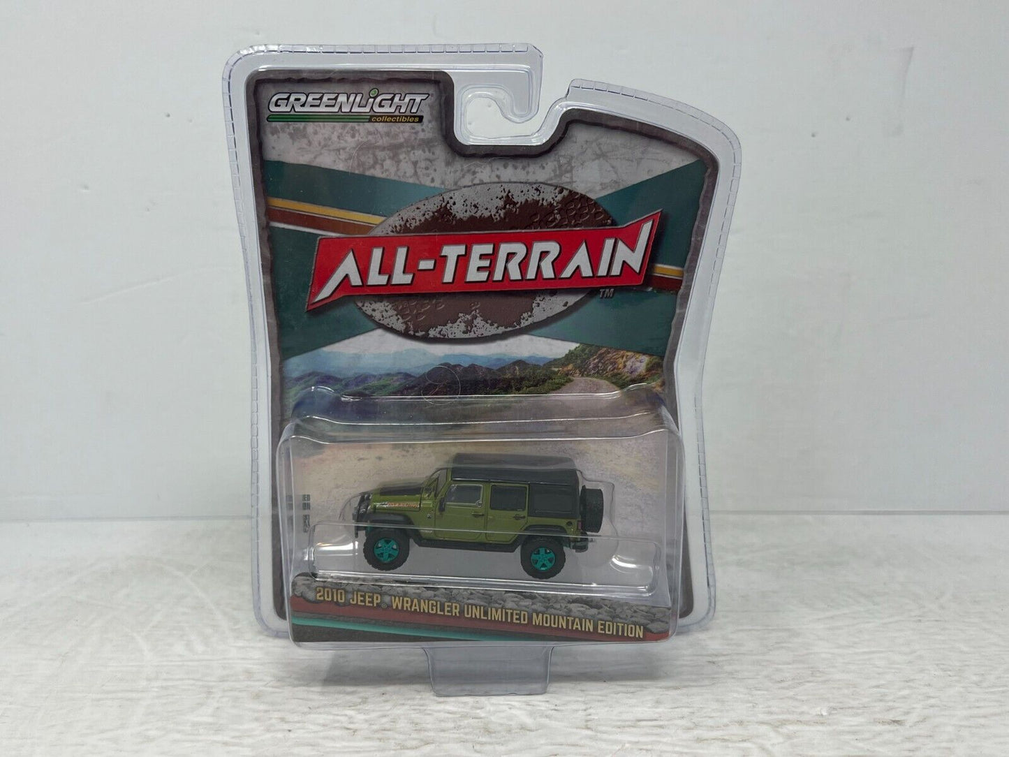 Greenlight All-Terrain 2010 Jeep Wrangler Unlimited Green Machine 1:64 Diecast