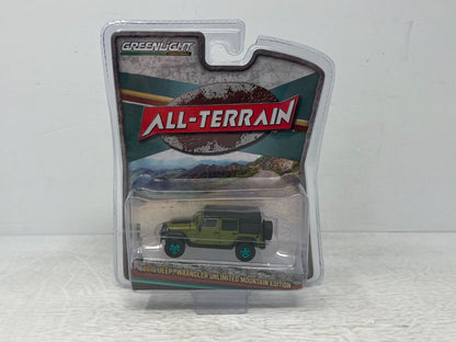 Greenlight All-Terrain 2010 Jeep Wrangler Unlimited Green Machine 1:64 Diecast