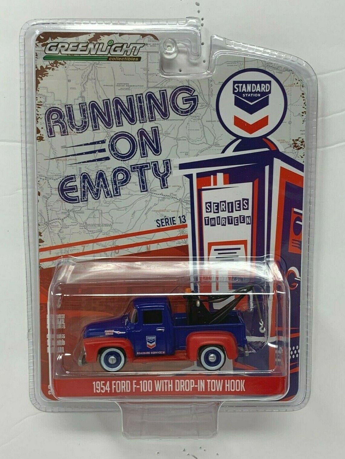 Greenlight Running on Empty Series 13 1954 Ford F-100 With Tow Hook 1:64 Diecast