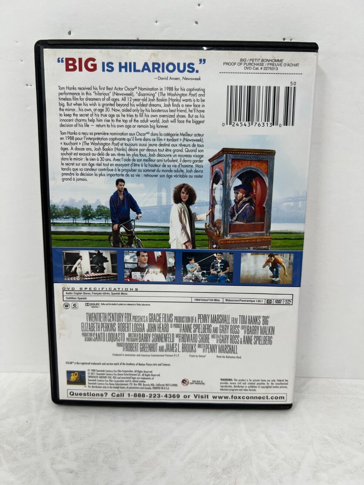 Big (DVD, 2011) Tom Hanks Comedy Good Condition!!!