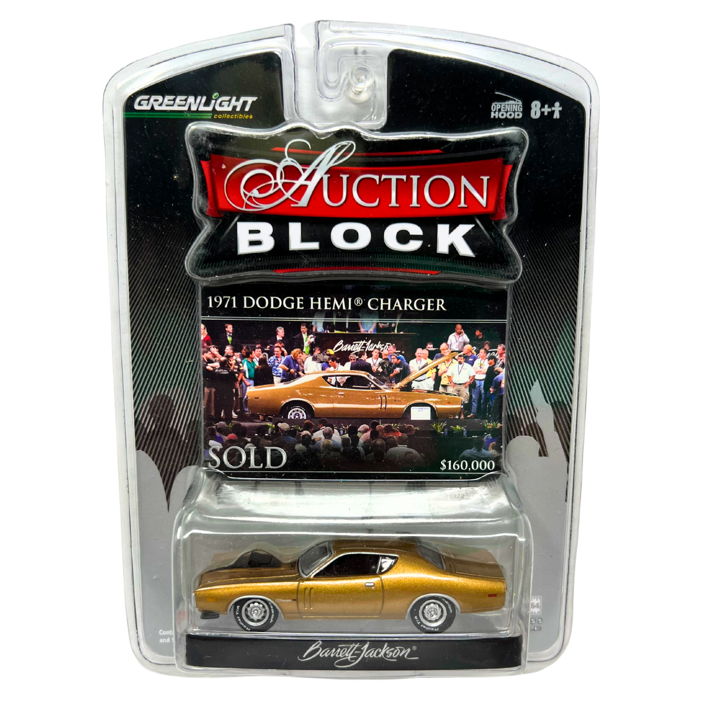 Greenlight Barrett Jackson Auction Block 1971 Dodge HEMI Charger 1:64 Diecast