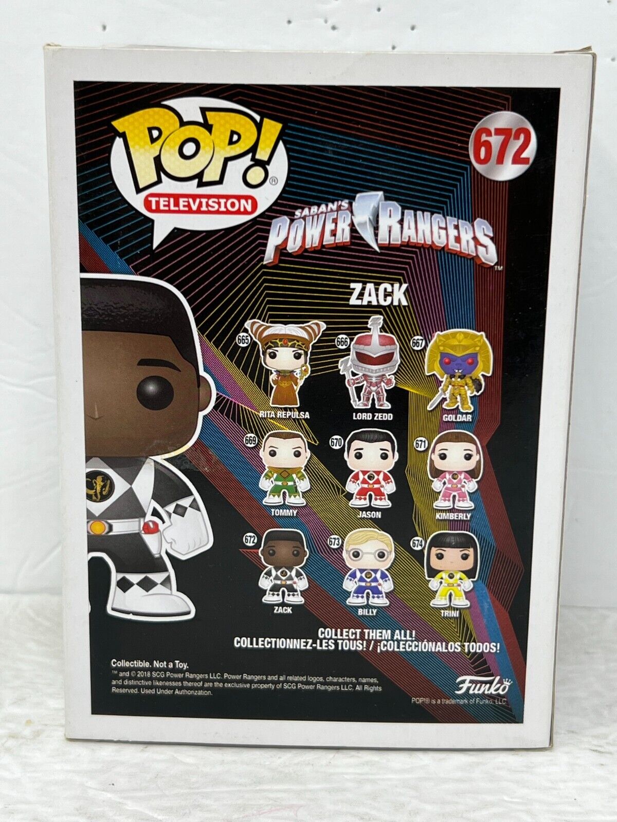 Funko Pop! Television Power Rangers #672 Zack Vinyl Figure Vaulted