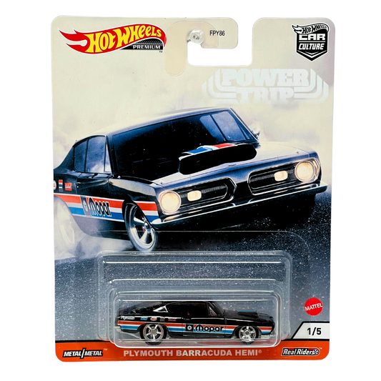 Hot Wheels Premium Power Trip Plymouth Barracuda Hemi 1:64 Diecast