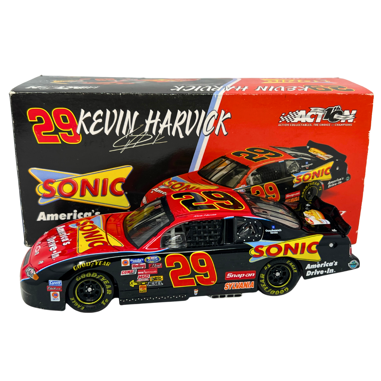 Action Nascar #29 Kevin Harvick Sonic GM Dealers 2002 Monte Carlo 1:24 Diecast