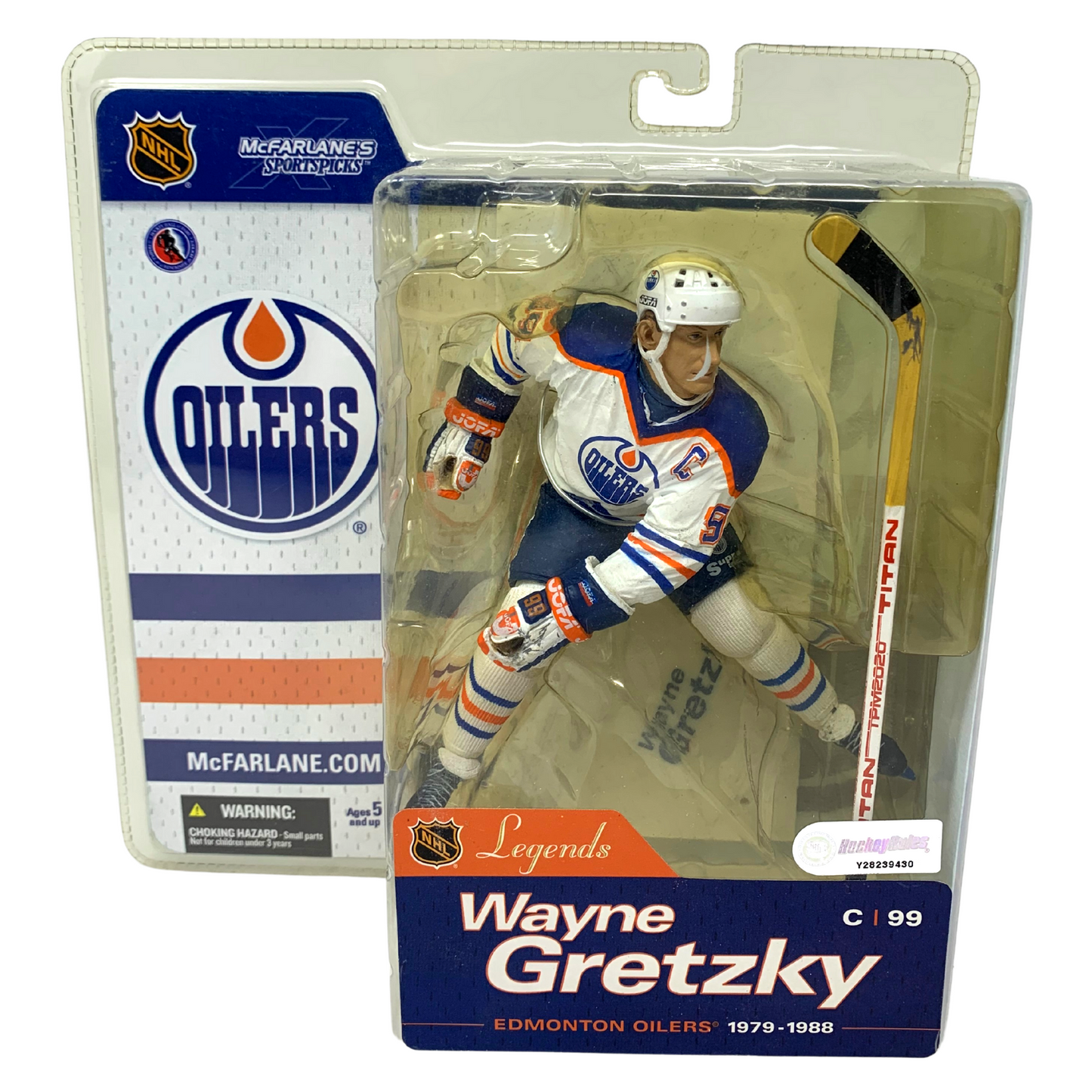 Mcfarlane NHL Wayne Gretzky Edmonton Oilers White Jersey Legends Series 1 Figure