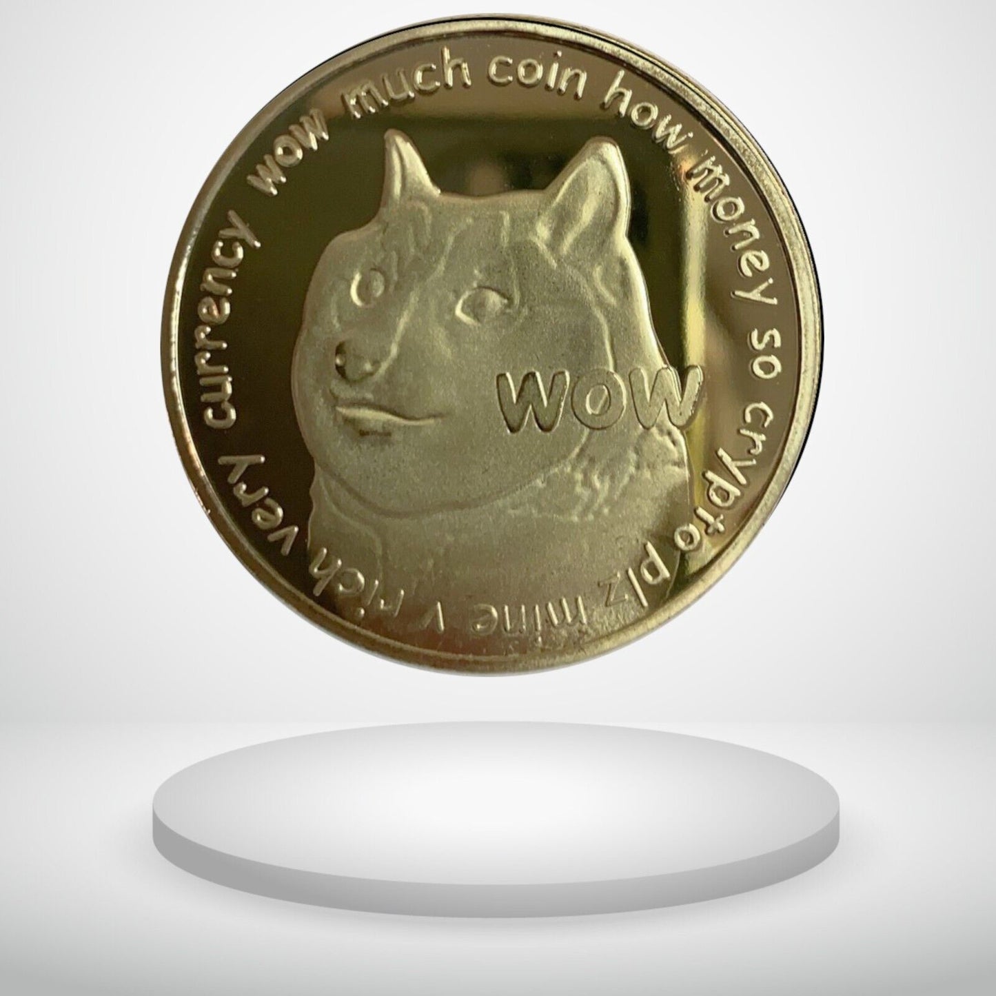 Dogecoin | DOGE Physical Crypto Coin Novelty Souvenir Token Gold Color