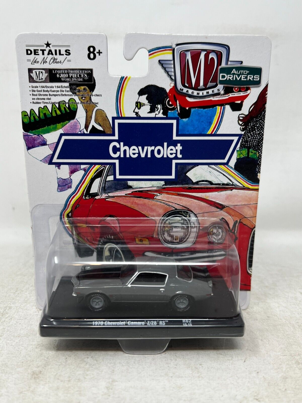 M2 Machines Auto-Drivers 1970 Chevrolet Camaro Z28 RS R62 1:64 Diecast