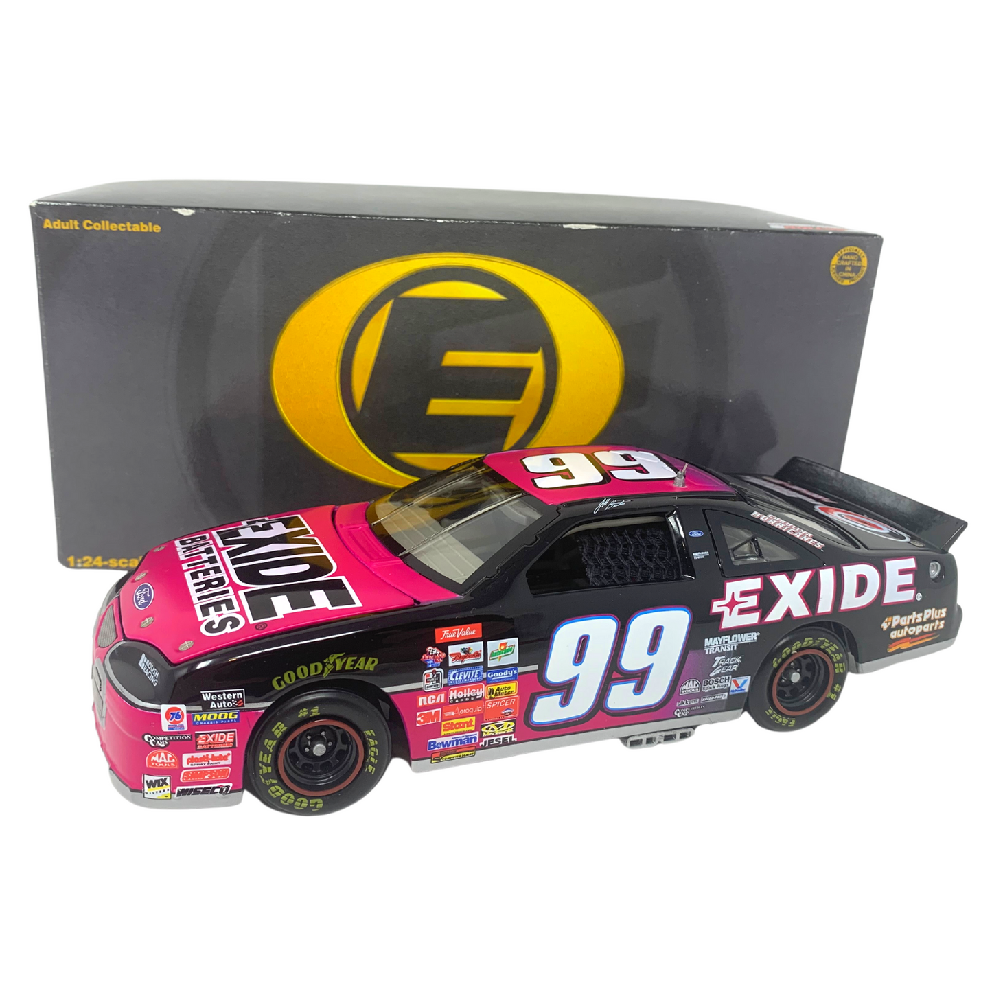 Action Nascar #99 Jeff Burton Hurricanes Exide 1997 T-Bird Elite 1:24 Diecast