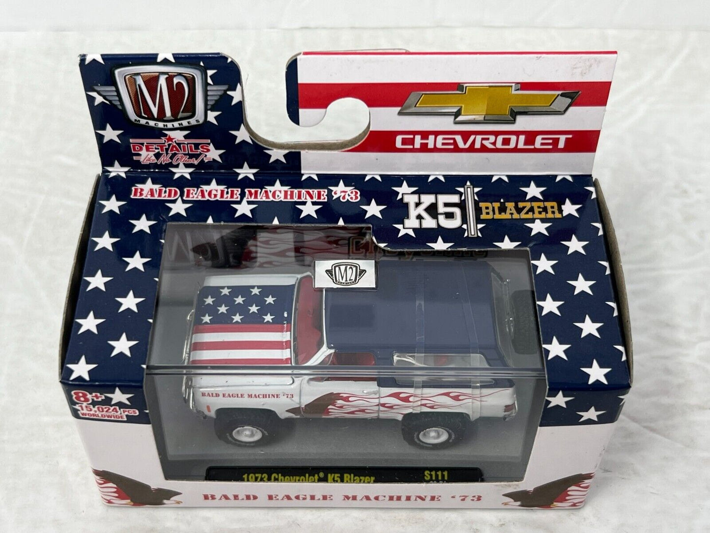 M2 Machines Bald Eagle Machine '73 1973 Chevrolet K5 Blazer 1:64 Diecast