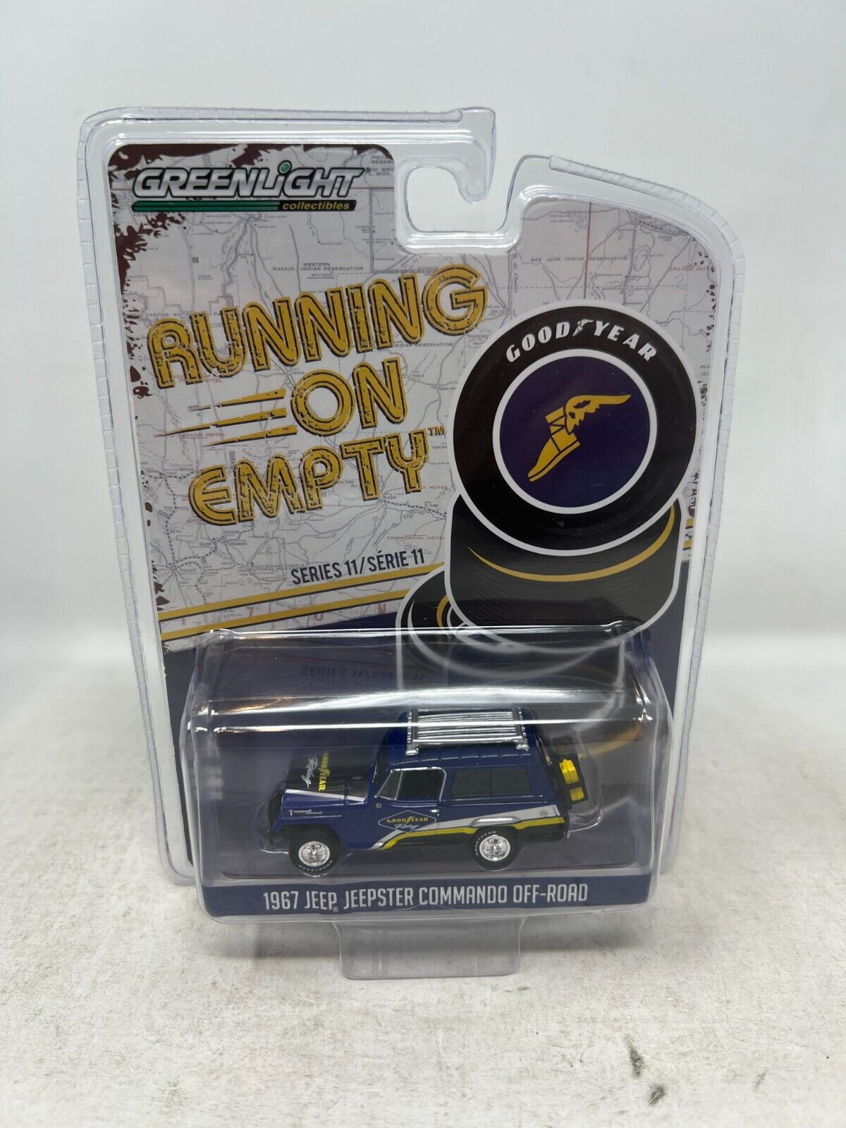 Greenlight Running on Empty 1967 Jeep Jeepster Commando Off-Road 1:64 Diecast