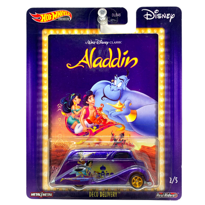 Hot Wheels Premium Disney Aladdin Deco Delivery Real Riders POP Culture 1:64 Diecast