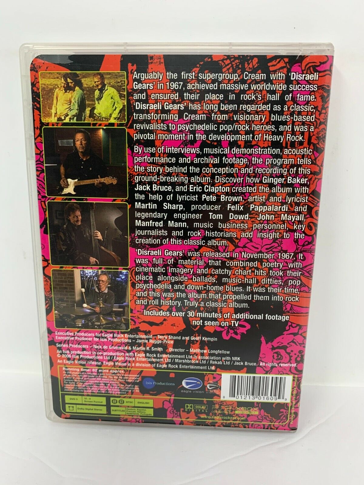 Cream Classic Album Disraeli Gears (DVD, 2006) Documentary Good Condition!!!