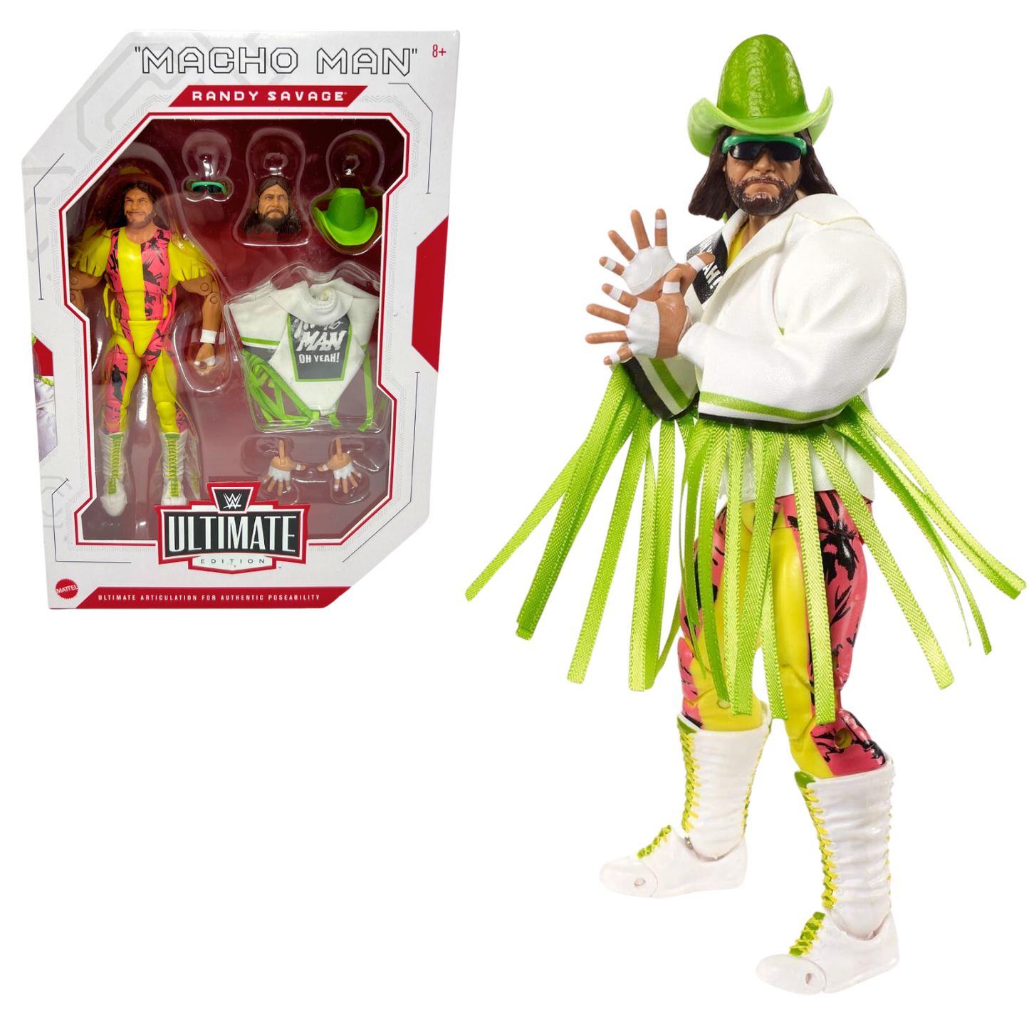 WWE Macho Man Randy Savage Ultimate Edition Series 8 Action Figure Mattel Toys