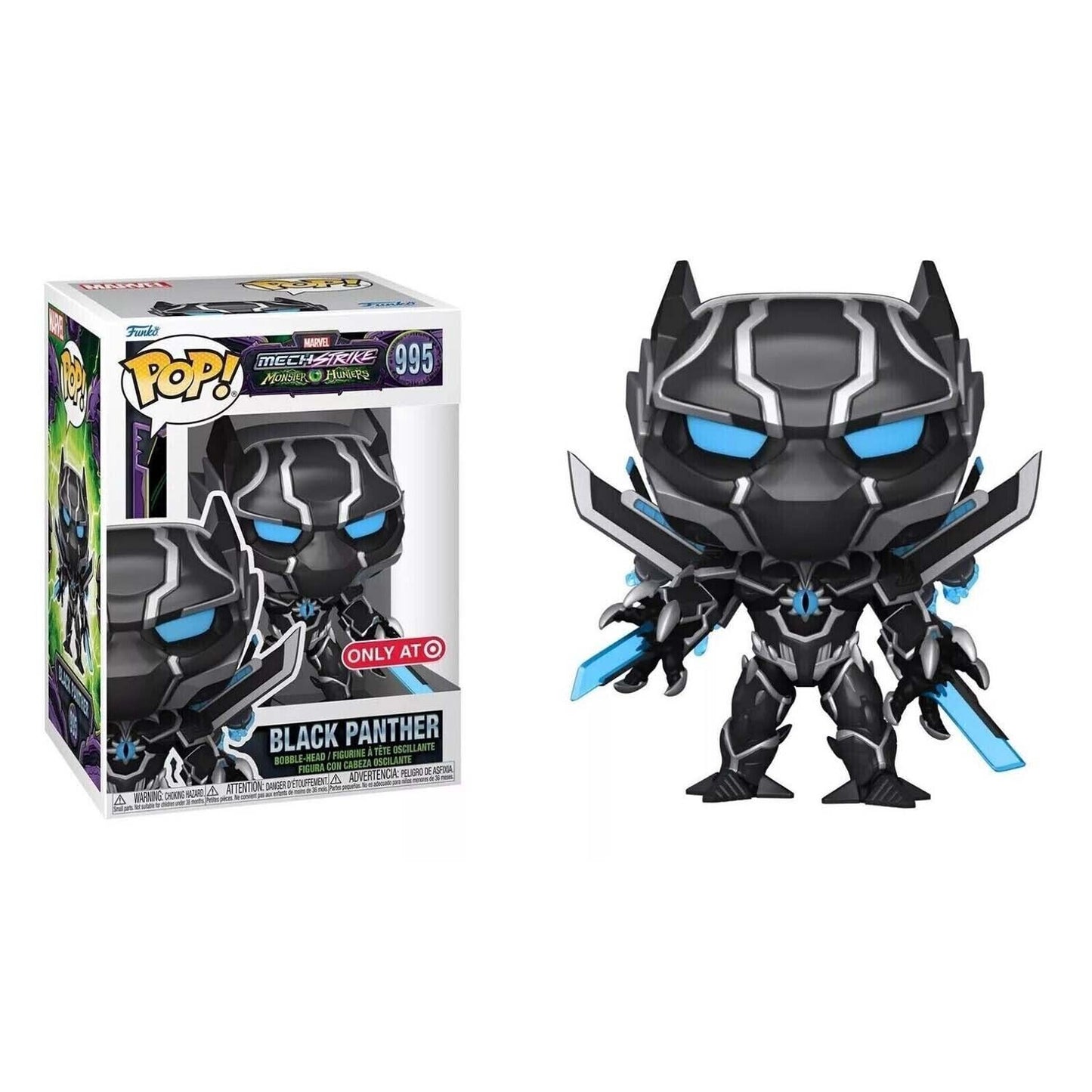 Funko Pop! Marvel Mechstrike Monster Hunters #995 Black Panther Bobble-Head