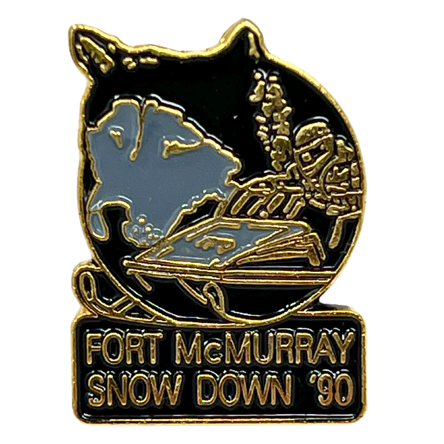 Fort McMurray Snow Down '90 Event Lapel Pin P2