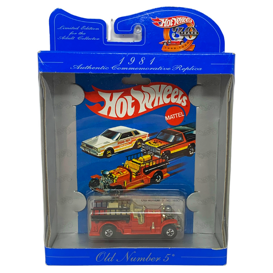 Hot Wheels 30 Years 1981 Commemorative Replica Old Number 5 Firetruck 1:64 Diecast