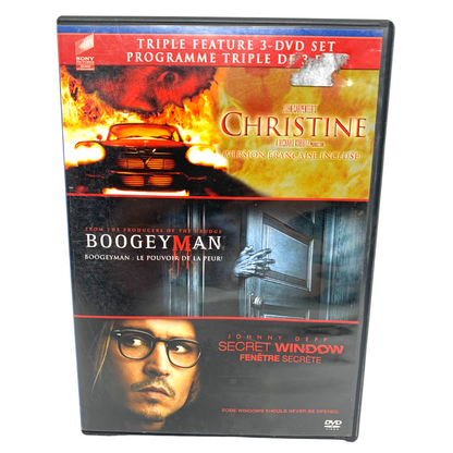 Christine / Boogeyman / Secret Window (DVD, 2011) Horror Good Condition!!!