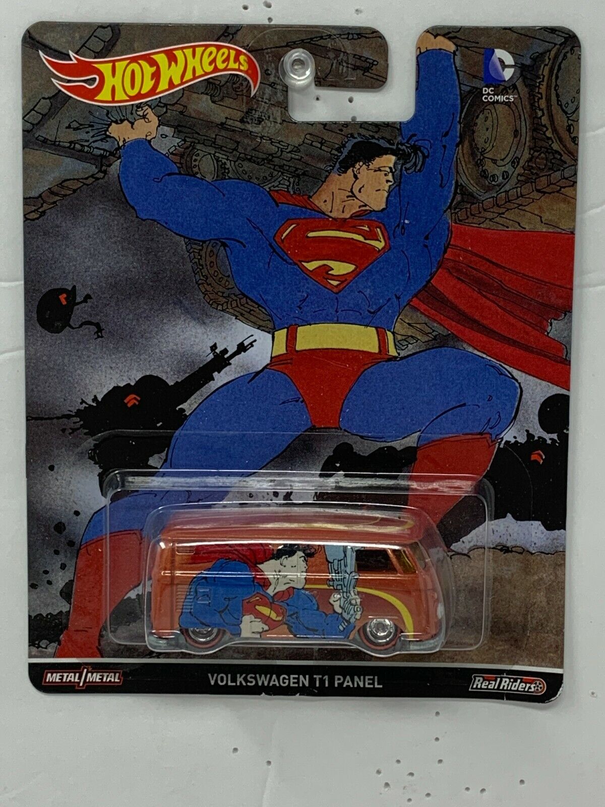 Hot Wheels Pop Culture DC Superman Volkswagen T1 Panel Real Riders 1:64 Diecast