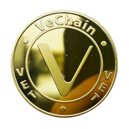 VeChain | VET Physical Crypto Coin Novelty Souvenir Token Gold Color