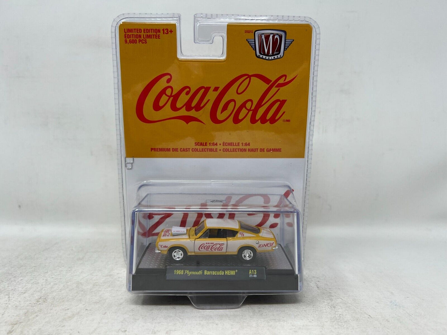 M2 Machines Coca-Cola 1968 Plymouth Barracuda HEMI A13 1:64 Diecast