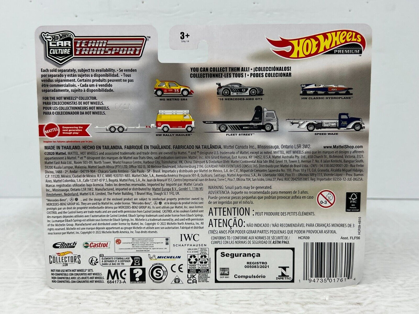 Hot Wheels Premium '16 Mercedes-AMG GT3 #48 Team Transport 1:64 Diecast