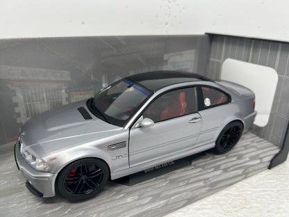 Solido 2003 BMW M3 E46 CSL Silver Grey 1:18 Diecast