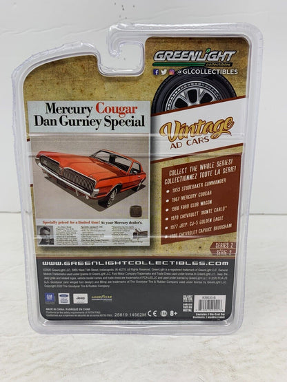Greenlight Vintage Ad Cars Series 2 1967 Mercury Cougar 1:64 Diecast
