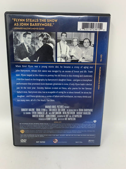 Too Much, Too Soon (DVD, 2010) Dorothy Malone Drama Movie Good Condition!!!