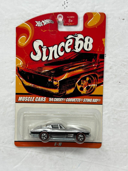 Hot Wheels Since '68 Muscle Cars '64 Chevy Corvette Sting Ray 1:64 Diecast