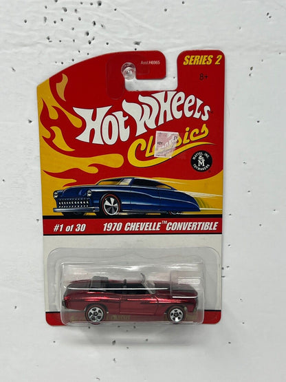 Hot Wheels Classics Series 2 1970 Chevelle Convertible Muscle Car 1:64 Diecast Red V2