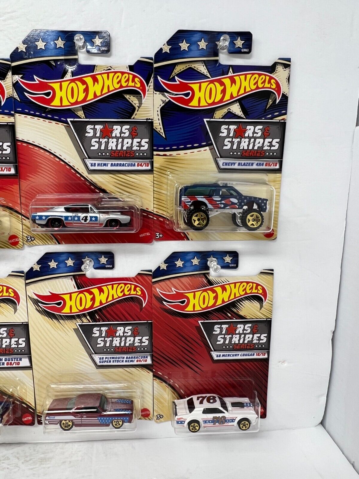 Hot Wheels Stars & Stripes Series 1:64 Diecast Set of 10 Walmart Exclusive