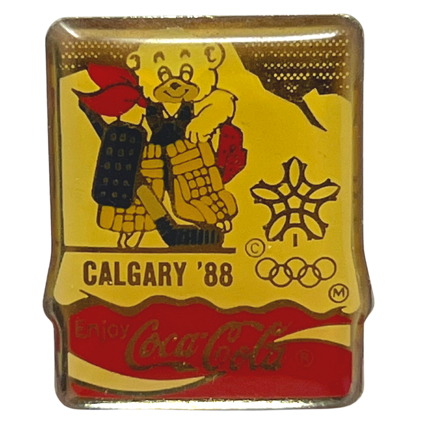 Coca Cola 1988 Calgary Winter Olympic Games (Hockey) Olympics Lapel Pin