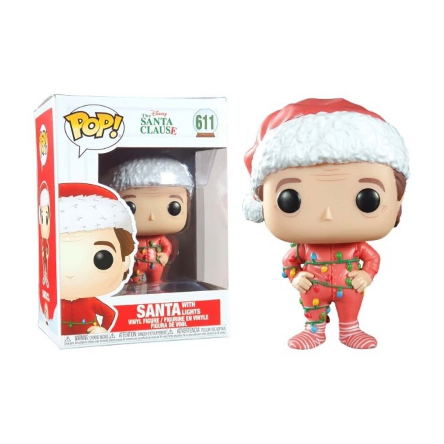 Funko Pop! Disney The Santa Clause #611 Santa with Lights Vinyl Figure Vaulted