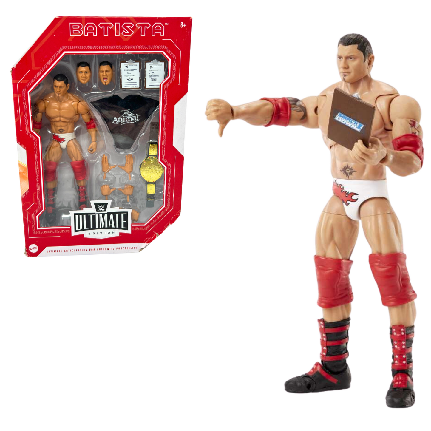 WWE Batista Ultimate Edition Mattel Action Figure Entrance Attire & Belt Mattel Toys