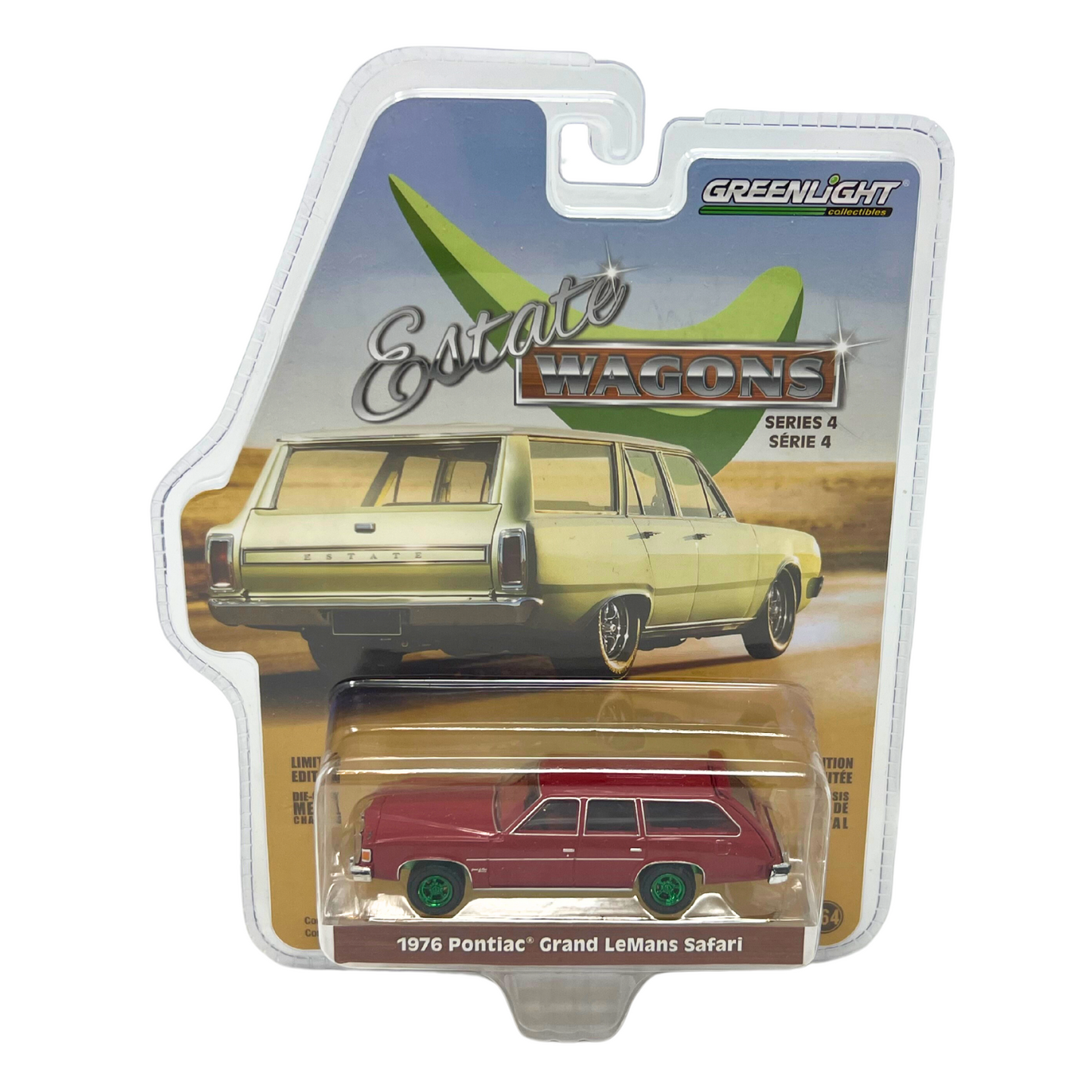 Greenlight Estate Wagons 1976 Pontiac Grand LeMans Green Machine 1:64 Diecast