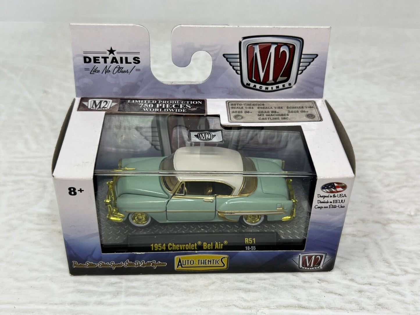 M2 Machines Auto-Thentics 1954 Chevrolet Bel Air CHASE 1:64 Diecast