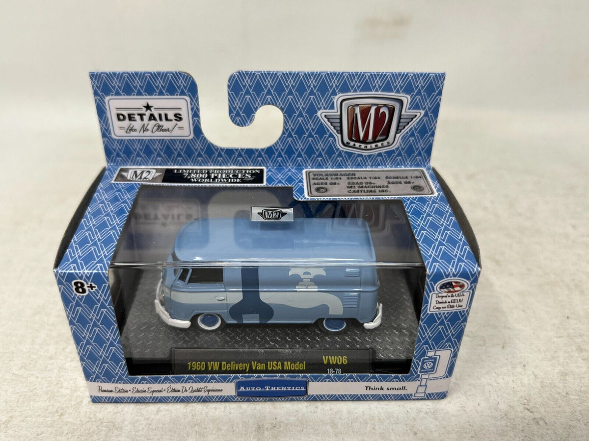 M2 Machines Auto-Thentics 1960 VW Delivery Van USA Model VW06 1:64 Diecast