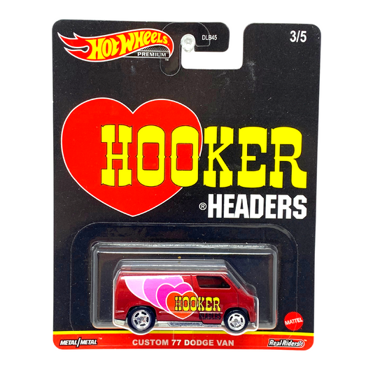 Hot Wheels Premium Pop Culture Hooker Headers 77 Dodge Van 1:64 Diecast