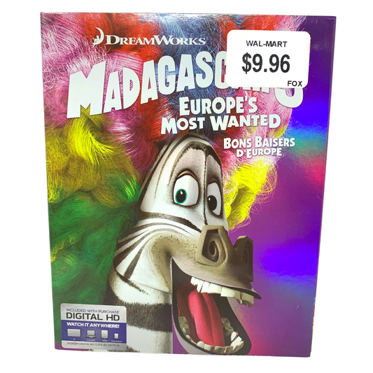 Madagascar 3 Europe's Most Wanted (Blu-ray, 2015) Kids Cartoon New and Sealed!!!