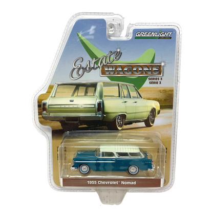Greenlight Estate Wagons Series 3 1955 Chevrolet Nomad 1:64 Diecast